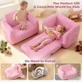 thumbnail image 4 of Kids Sofa,Foldable 2 in 1 Kids lounger,Toddler Chair Baby Convertible Sofa for Boys and Girls ,Pink, 4 of 7