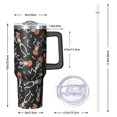 thumbnail image 3 of Spooky Halloween 40oz Tumbler - Pumpkin Pattern w/Handle, Huge Insulated Cup, Last Minute Gift! Keeps Drinks Cold 26Hrs, 3 of 4