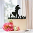 thumbnail image 5 of Personalized Wedding Cake Topper, Black Acrylic Circle Design, Custom Date and Names, Romantic Silhouette, 5 of 7