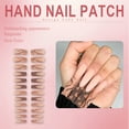 thumbnail image 3 of RAGUPEL 24Pcs Glue on Nails for Women,Heart Pattern Square Press on Nails,Gold Lines Cute Nails,Press on Nails Summer Suitable for Parties,Gatherings and Photo Shoots,Style1, 3 of 7