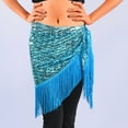 thumbnail image 1 of Daznico Fringe Skirt with Sequins for Belly Dance Performance and Costume Party,Mardi Gras Clothing,Mardi Gras Skirt,One Size, 1 of 2