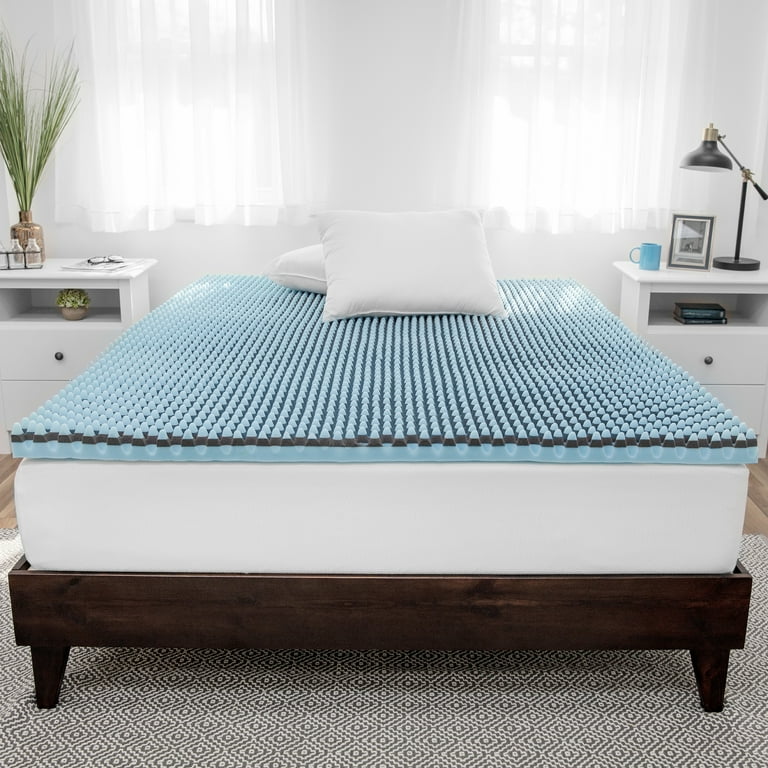 SensorPEDIC Charcoal 2.5Inch Hybrid Sensorwell Memory Foam Topper