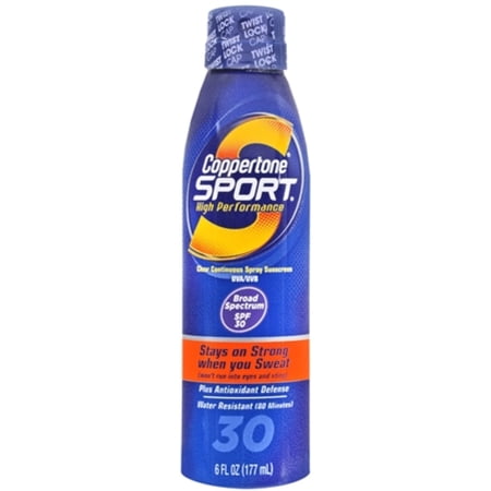 coppertone clear continuous spf spray sunscreen oz pack sport