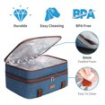 thumbnail image 3 of LHZK Insulated Casserole Carrier For Hot or Cold Food, Insulated Expandable Hot Food Carrier, Collapsible Lasagna Holder Tote for Potluck Parties, Picnic, Fits 11 x 15 or 9 x 13 Baking Dish (Blue), 3 of 7