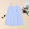 thumbnail image 5 of Girls Sleeveless Pockets Dress With Crewneckline Lightweight Everyday Party Outfit Kids Clothes, 5 of 7