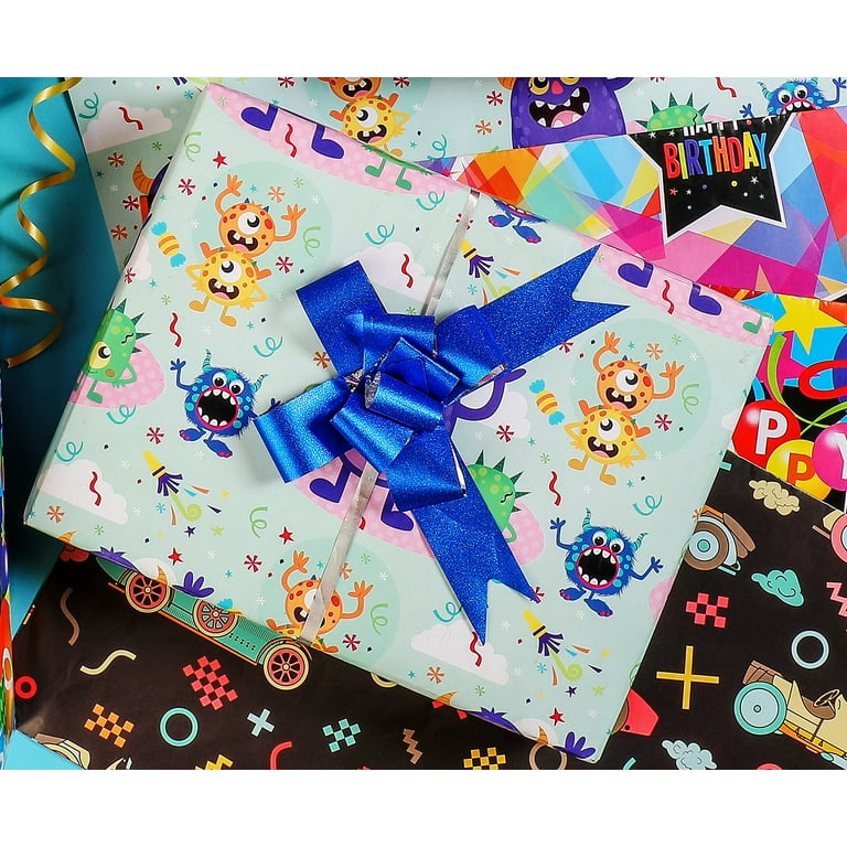 4PCS Wrapping Paper, Birthday Paper, Kraft Paper, Gift Wrapping For  Birthday, Paper For Gifts, Girls, Boys, School