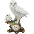 thumbnail image 1 of Ebros White Owl Perching On Tree Branch With Baby Owlets Statue 12"Tall, 1 of 5