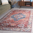 thumbnail image 3 of SAFAVIEH Arizona Liam Medallion Machine Washable Area Rug, Red/Blue, 6' x 9', 3 of 13