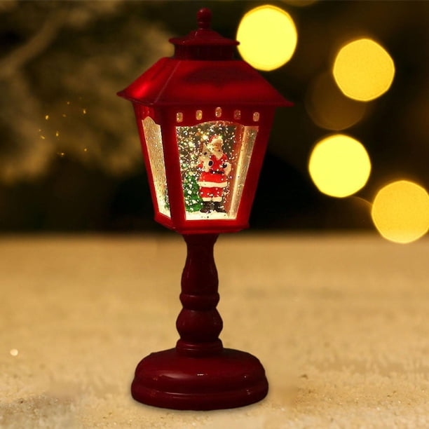 Linterna navideña, luz nocturna con música, lámpara nocturna, luces decorativas navideñas para interior, fiesta en casa, decoración navideña, chimenea Estilo A Macarena Lámpara de noche colgante