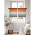 thumbnail image 5 of Burnt Orange Gray Ombre Semi Sheer Window Curtains 54 Inches Long, Modern Gradient Abstract Art Rod Pocket Voile Silky Chiffon Curtain Light Filtering Drapes for Living Room, 52"x54", 2 Panels, 5 of 9