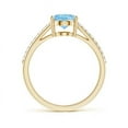 thumbnail image 2 of Angara Natural 1.5 Ct. Aquamarine with Diamond Classic Ring in 14K Yellow Gold for Women (Ring Size: 12), 2 of 11