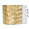 thumbnail image 3 of Life Glow Rhinestone Mesh Ribbon Wrap Roll Christmas Tree Decorative Gold 4.75" x 10 Yard, 3 of 9