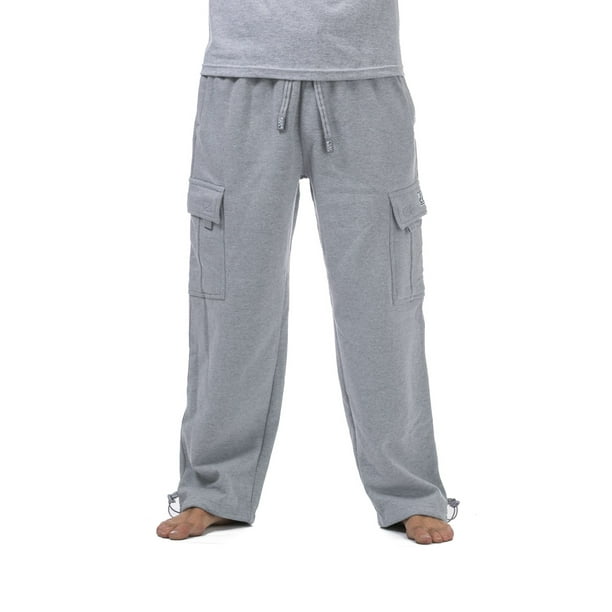 men's solid fleece heavyweight cargo pants