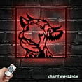thumbnail image 2 of Craftnamesign Cow Farmhouse Metal Wall Art LED Light, Beef Livestock Sign Home Decor, 2 of 5