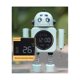 thumbnail image 3 of Reloj despertador robot de metal con pantalla digital silenciosa, reloj despertador inteligente para dormitorio de estudiantes, hombres, mujeres y niños, 3 of 5