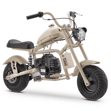 HOVERHEART 49cc Kids Gas Dirt Bike, 2-Stroke Gas Powered Mini Chopper Bike for Teens&Adults,Disc Brakes, 20MPH,Sand