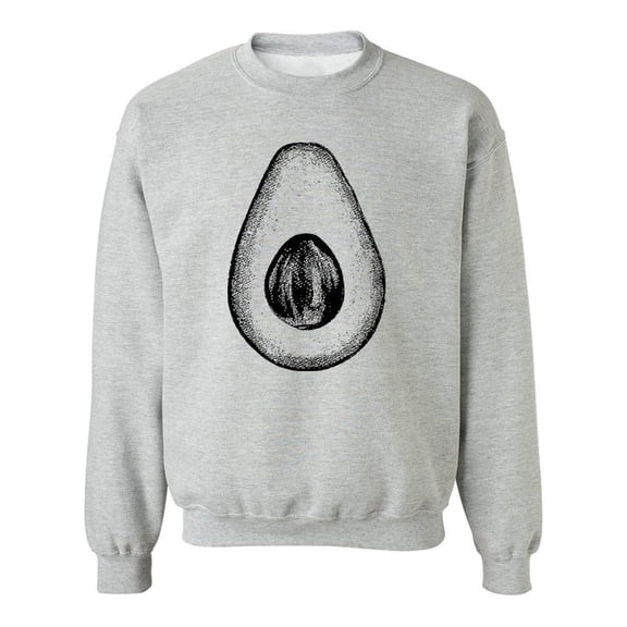 Half Avocado Doodle Sweatshirt Men -Image by Shutterstock, Male x-Large