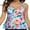 Floral-Blue, variant on Sociala Womens Tankini Swimsuits Tops Tummy Control Padded Swim Top Flowy Bathing Suits Tops