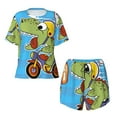 thumbnail image 4 of Xecao Dinosaur Riding a Motorcycle print Swimsuit for women, Summer-ready, sporty style.Quick-dry fabric. Many sizes & colors., 4 of 9