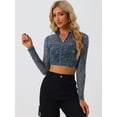 thumbnail image 3 of Chaqueta Allegra K Disfraz Lunares Semitransparentes Azul Marino XS, 3 of 6