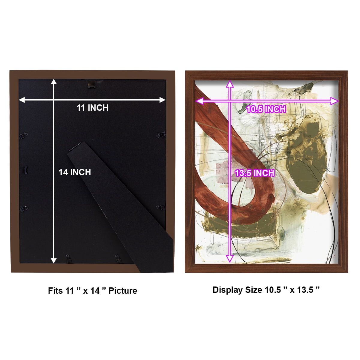 Rusted Loops I - Framed Print w/glass - Chestnut