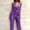 Purple, variant on Jumpsuit Sleeveless Sequin Rompers For Women,Red Sleeveless Halter Sequin Rompers L