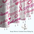 thumbnail image 6 of Pink Breast Cancer and Love Shower Curtain 36"x72" ,Bathroom Decorative Shower Curtains Set with 12 Hooks,Modern Waterproof Washable Shower Curtain, 6 of 6