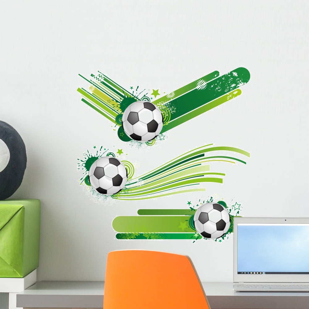 Soccer Design Element Wall Mural by Wallmonkeys Peel and Stick Graphic