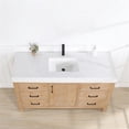 thumbnail image 5 of Leon 60" Bathroom Vanity in Fir Wood Brown with Composite top in Lightning White, 5 of 16