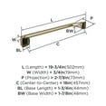 thumbnail image 6 of Amerock Revitalize Golden Champagne 18 inch (457mm) Towel Bar, 6 of 8