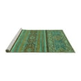 thumbnail image 2 of Ahgly Company Machine Washable Indoor Rectangle Abstract Turquoise Blue Modern Area Rugs, 8' x 10', 2 of 4