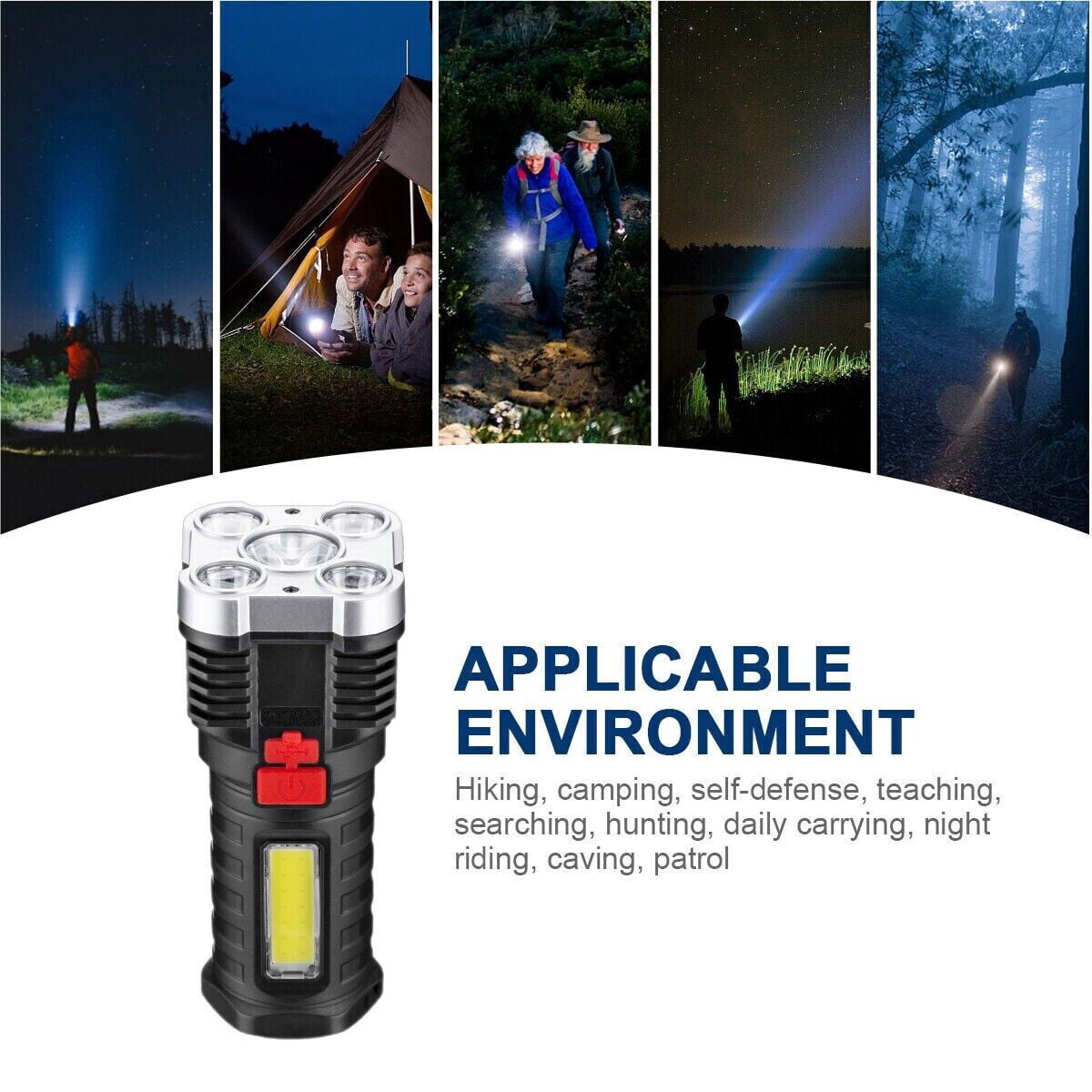 Super Bright 999000000 LM LED Torch Tactical Flashlight Lantern Rechargeable US