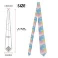thumbnail image 3 of Men'S Tie 4.7×3.1in Is Not Easy To Deform And Fade Anti-Drift Button Design Is Easy To Take Care Of For Work Travel Daily Business White Tie-Dye Background Rainbow Colors_2, 3 of 8