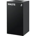 thumbnail image 2 of Global Industrial Square Recycling/Trash Can with Waste Lid 32 Gallon Black, 2 of 5
