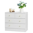 thumbnail image 2 of IVV 4 Drawer Dresser for Bedroom, Chest of Drawers, Bedroom Furniture, Clothes Storage and Organizer, 25.98"L x 12.99"W x 22.05"H, White, 2 of 10