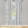 thumbnail image 3 of Ambesonne Pastel Curtains, Ornate Flourish Vintage, Pair of 28"x63", Multicolor, 3 of 5