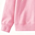 thumbnail image 4 of CYRBOKO Girls Sweatshirts, Crew Neck Fleece Lined Casual Cotton Long Sleeve Tops Pink Size 5-6 T, 4 of 6