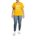 thumbnail image 3 of Terra and Sky Women's Plus Size Graphic T-Shirt with Short Sleeves, 3 of 5