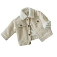 thumbnail image 2 of KYAIGUO Boys Girls Lapel Button down Jacket & Outerwear Warm Top 6m-4y Toddler Warm Coat Winter Outerwear Kids Clothes, 2 of 7