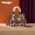 thumbnail image 5 of Wrangler Tote Bag Cow Print Western Satchel Bags for Women with Braided Rope Handle, Light Coffee, 5 of 7