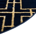 thumbnail image 6 of Rugs.com Marilyn Monroe™ Glam Trellis Collection Rug – 5 Ft Round Navy Blue Gold Medium Rug Perfect For Kitchens, Dining Rooms, 6 of 8