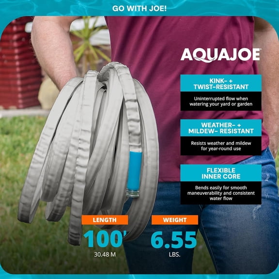 AJFJH100-PRX Xtreme Fiberjacket Garden Hose, 100-Foot, Metal Fittings
