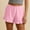 Pink, variant on Comfy Womens Ribbed Mini Shorts Fashion Summer High Waisted Lounge Shorts with Pockets Ruffle Hem Going Out Outfits, Pink XXL