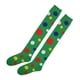 thumbnail image 5 of FELTECHELECTR 1 par de medias de payaso para cosplay con estampado de lunares, calcetines largos por encima de la rodilla, para fiestas, disfraces, espectáculos y baile (verdes), 5 of 6