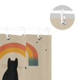 thumbnail image 5 of Yayeee Shower Curtain with Hooks 72"x72" Waterproof Fabric Bathroom Hanging Decor, Beige Cat Rainbow, 5 of 5