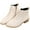 Ivory White, variant on Ladies Chelsea Boots Comfort Winter Boot Side Zip Ankle Booties Fashion Block Heels Bootie Womens Women Army Green 8.5