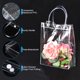 thumbnail image 3 of Uxcell Paquete de 10 Bolsas de Regalo Transparentes, 9" x 6.7" x 2.8" Bolsa de Tote de Plástico Reutilizable, 3 of 7