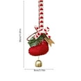 thumbnail image 3 of JeashCHAT Christmas Stocking Bell Ornaments, Mini Boot Bell Pendant with Bow Hanging Rope, Christmas Tree Decorations, Holiday Party Supplies, 3 of 6
