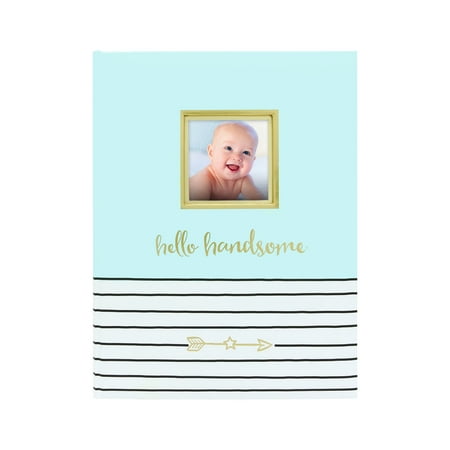 Pearhead Hello Handsome Keepsake Memory Book, Blue