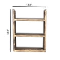 thumbnail image 5 of Decorative 3 Tier Handmade Solid Wood Wall Shelf, Walnut Finish, 5 of 5